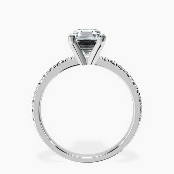 18ct White Gold Venetia Half Eternity Lab Diamond Ring side right image one