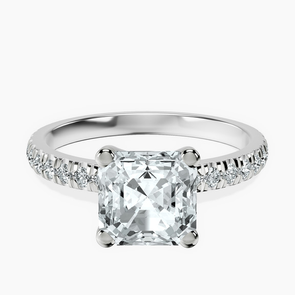Platinum Venetia Half Eternity Lab Diamond Ring front image