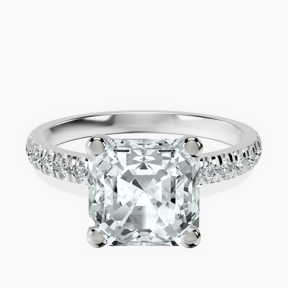 Platinum Venetia Half Eternity Lab Diamond Ring front image