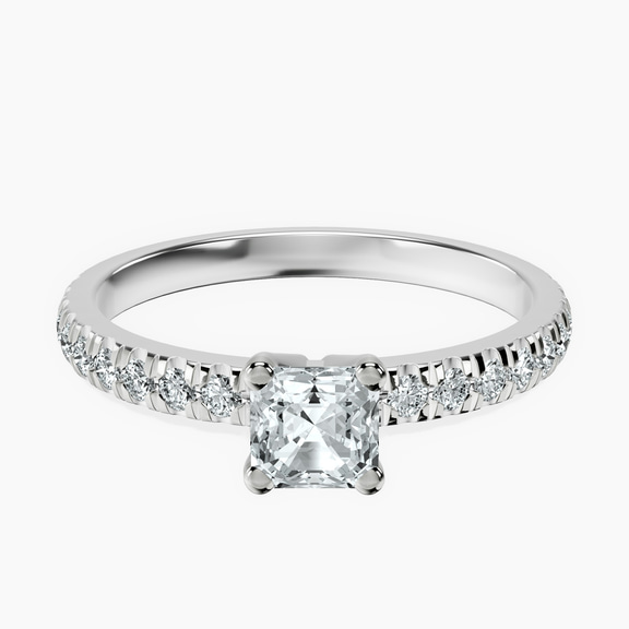 Platinum Venetia Half Eternity Lab Diamond Ring front image