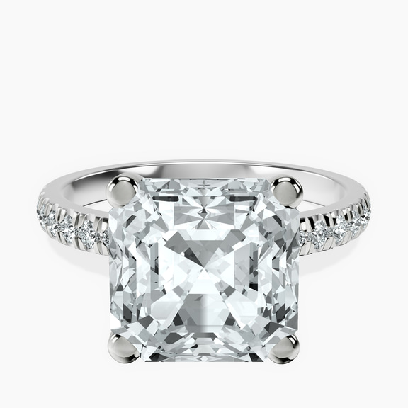 Platinum Venetia Half Eternity Lab Diamond Ring front image