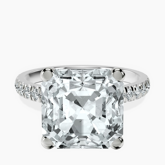 Platinum Venetia Half Eternity Lab Diamond Ring front image