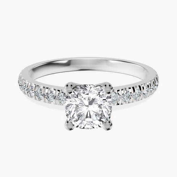 14kt White Gold Venetia Half Eternity Lab Diamond Ring front image