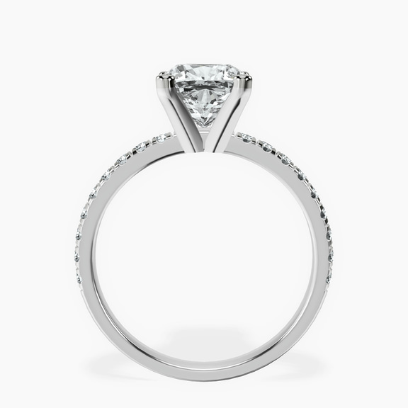 Platinum Venetia Half Eternity Lab Diamond Ring side right image one