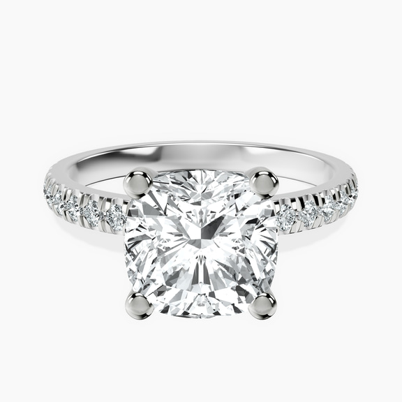 Platinum Venetia Half Eternity Lab Diamond Ring front image