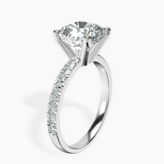 Platinum Venetia Half Eternity Lab Diamond Ring standing product image one