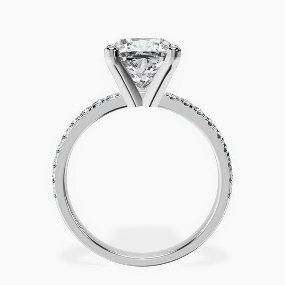 Platinum Venetia Half Eternity Lab Diamond Ring side right image one