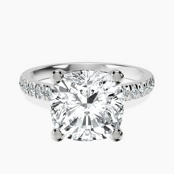 14kt White Gold Venetia Half Eternity Lab Diamond Ring front image