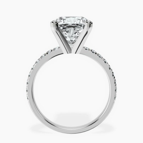 14kt White Gold Venetia Half Eternity Lab Diamond Ring side right image one
