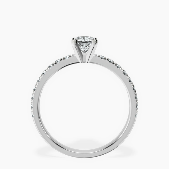 18kt White Gold Venetia Half Eternity Lab Diamond Ring side right image one