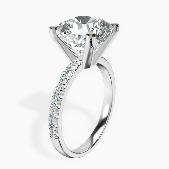 Platinum Venetia Half Eternity Lab Diamond Ring standing product image one