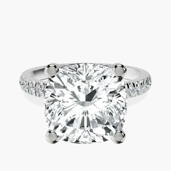 18kt White Gold Venetia Half Eternity Lab Diamond Ring front image