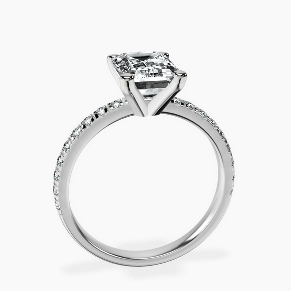 14kt White Gold Venetia Half Eternity Lab Diamond Ring side right image one