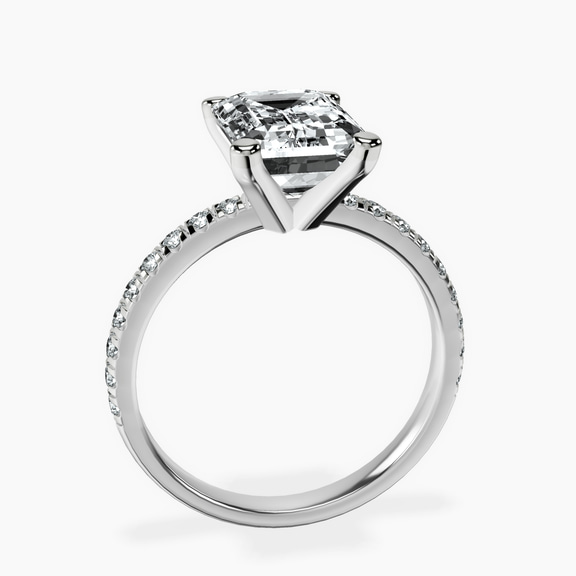 10kt White Gold Venetia Half Eternity Lab Diamond Ring side right image one