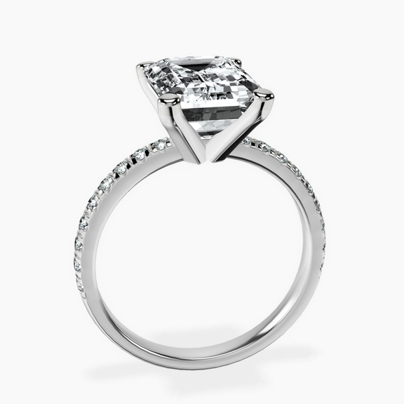 18kt White Gold Venetia Half Eternity Lab Diamond Ring side right image one
