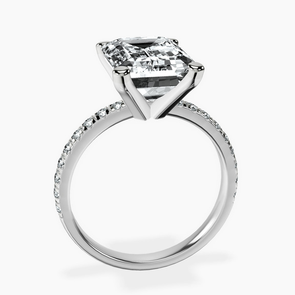 Platinum Venetia Half Eternity Lab Diamond Ring side right image one
