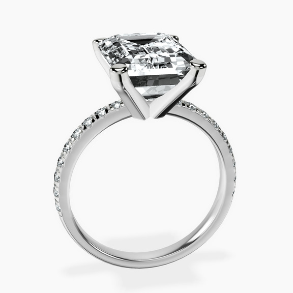 Platinum Venetia Half Eternity Lab Diamond Ring side right image one
