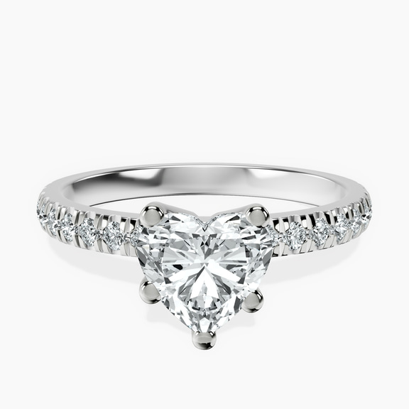 14kt White Gold Venetia Half Eternity Lab Diamond Ring front image