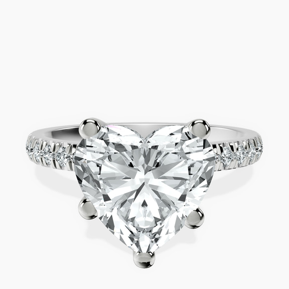 18kt White Gold Venetia Half Eternity Lab Diamond Ring front image