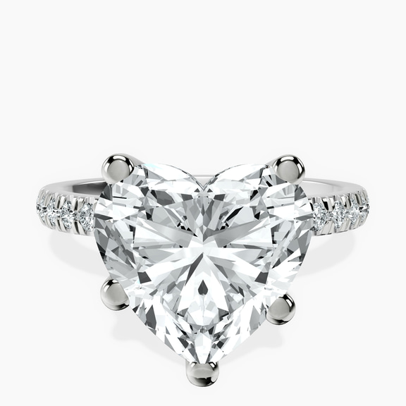 18kt White Gold Venetia Half Eternity Lab Diamond Ring front image