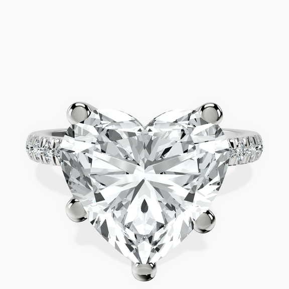18kt White Gold Venetia Half Eternity Lab Diamond Ring front image