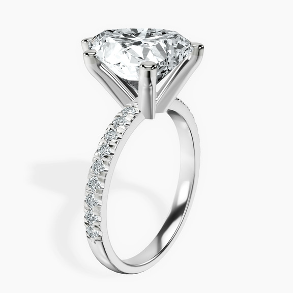 18kt White Gold Venetia Half Eternity Lab Diamond Ring standing product image one