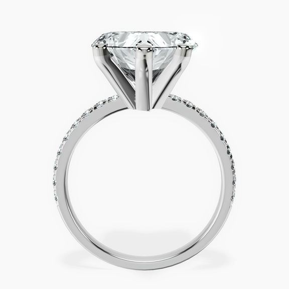 18kt White Gold Venetia Half Eternity Lab Diamond Ring side right image one