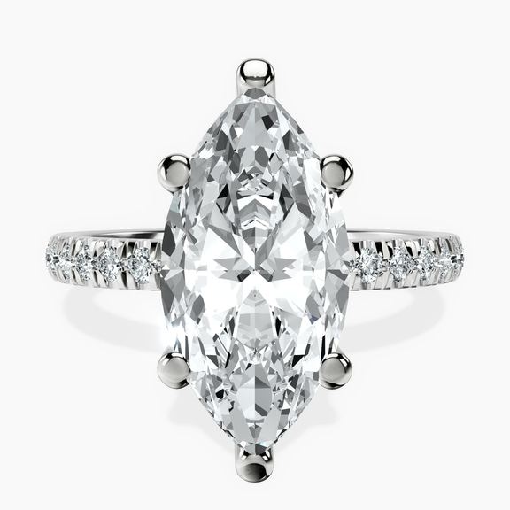 Platinum Venetia Half Eternity Lab Diamond Ring front image