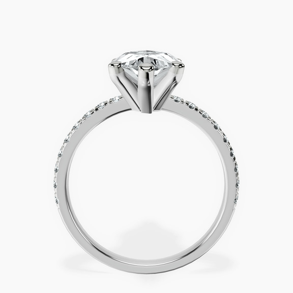 Platinum Venetia Half Eternity Lab Diamond Ring side right image one