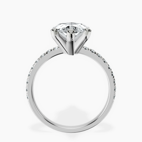 10kt White Gold Venetia Half Eternity Lab Diamond Ring side right image one