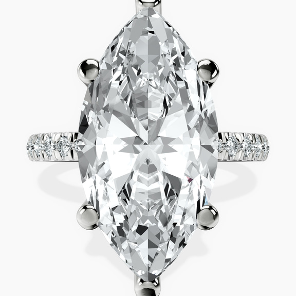 14kt White Gold Venetia Half Eternity Lab Diamond Ring front image