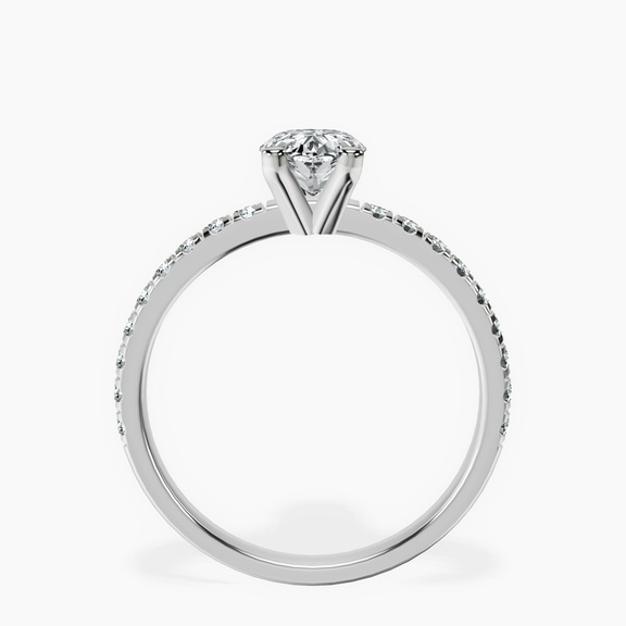 10kt White Gold Venetia Half Eternity Lab Diamond Ring side right image one
