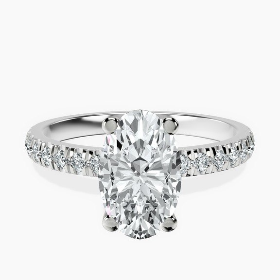 14ct White Gold Venetia Half Eternity Lab Diamond Ring front image