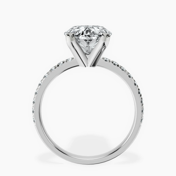 10kt White Gold Venetia Half Eternity Lab Diamond Ring side right image one