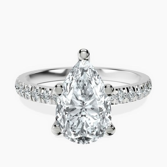 14kt White Gold Venetia Half Eternity Lab Diamond Ring front image