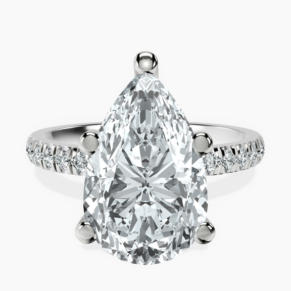 10kt White Gold Venetia Half Eternity Lab Diamond Ring front image