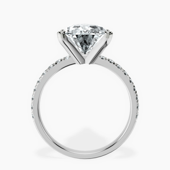 10kt White Gold Venetia Half Eternity Lab Diamond Ring side right image one