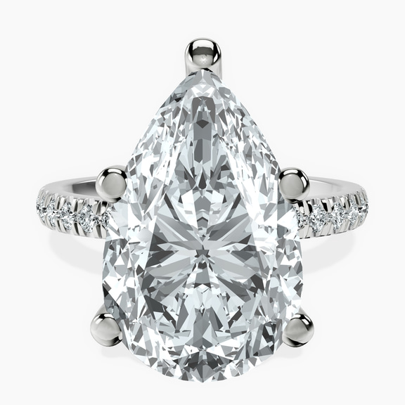18kt White Gold Venetia Half Eternity Lab Diamond Ring front image