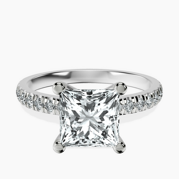 Platinum Venetia Half Eternity Lab Diamond Ring front image