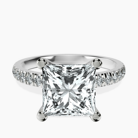 14kt White Gold Venetia Half Eternity Lab Diamond Ring front image