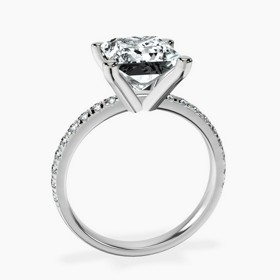 14kt White Gold Venetia Half Eternity Lab Diamond Ring side right image one