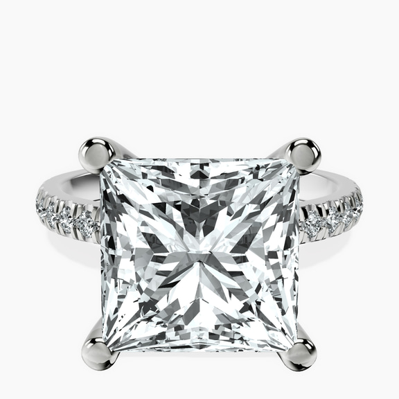 Platinum Venetia Half Eternity Lab Diamond Ring front image