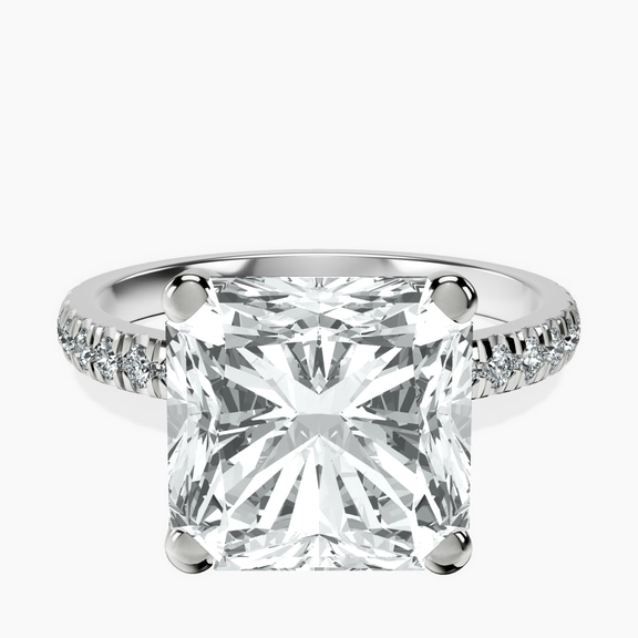 Platinum Venetia Half Eternity Lab Diamond Ring front image