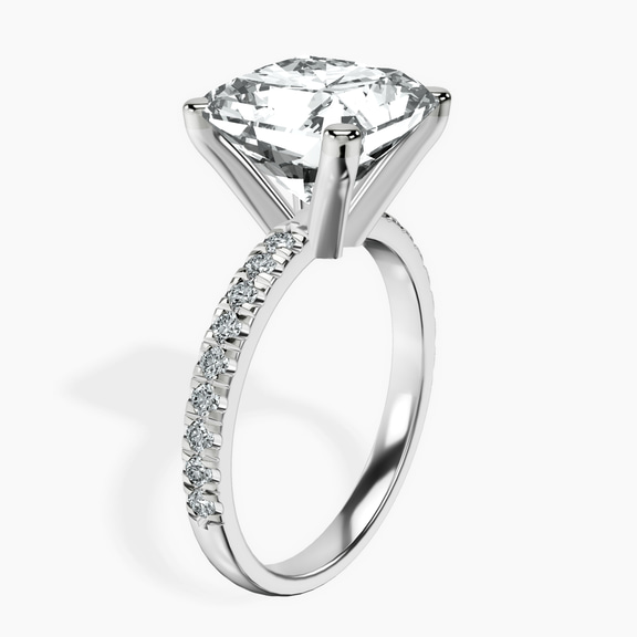 Platinum Venetia Half Eternity Lab Diamond Ring standing product image one