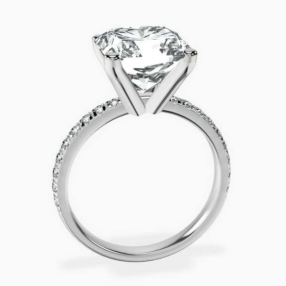Platinum Venetia Half Eternity Lab Diamond Ring side right image one