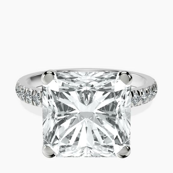 Platinum Venetia Half Eternity Lab Diamond Ring front image