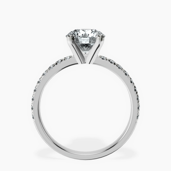 18ct White Gold Venetia Half Eternity Lab Diamond Ring side right image one