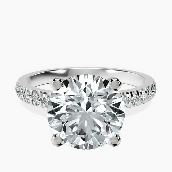 18kt White Gold Venetia Half Eternity Lab Diamond Ring front image