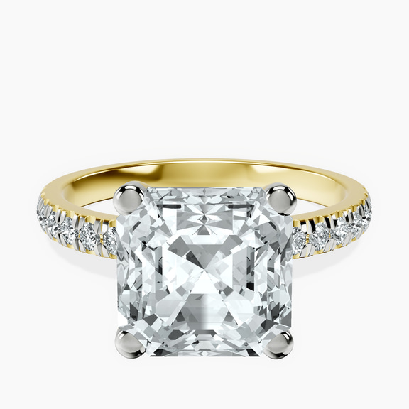 14kt Yellow Gold Venetia Half Eternity Lab Diamond Ring front image