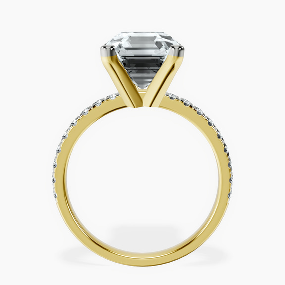 14kt Yellow Gold Venetia Half Eternity Lab Diamond Ring side right image one